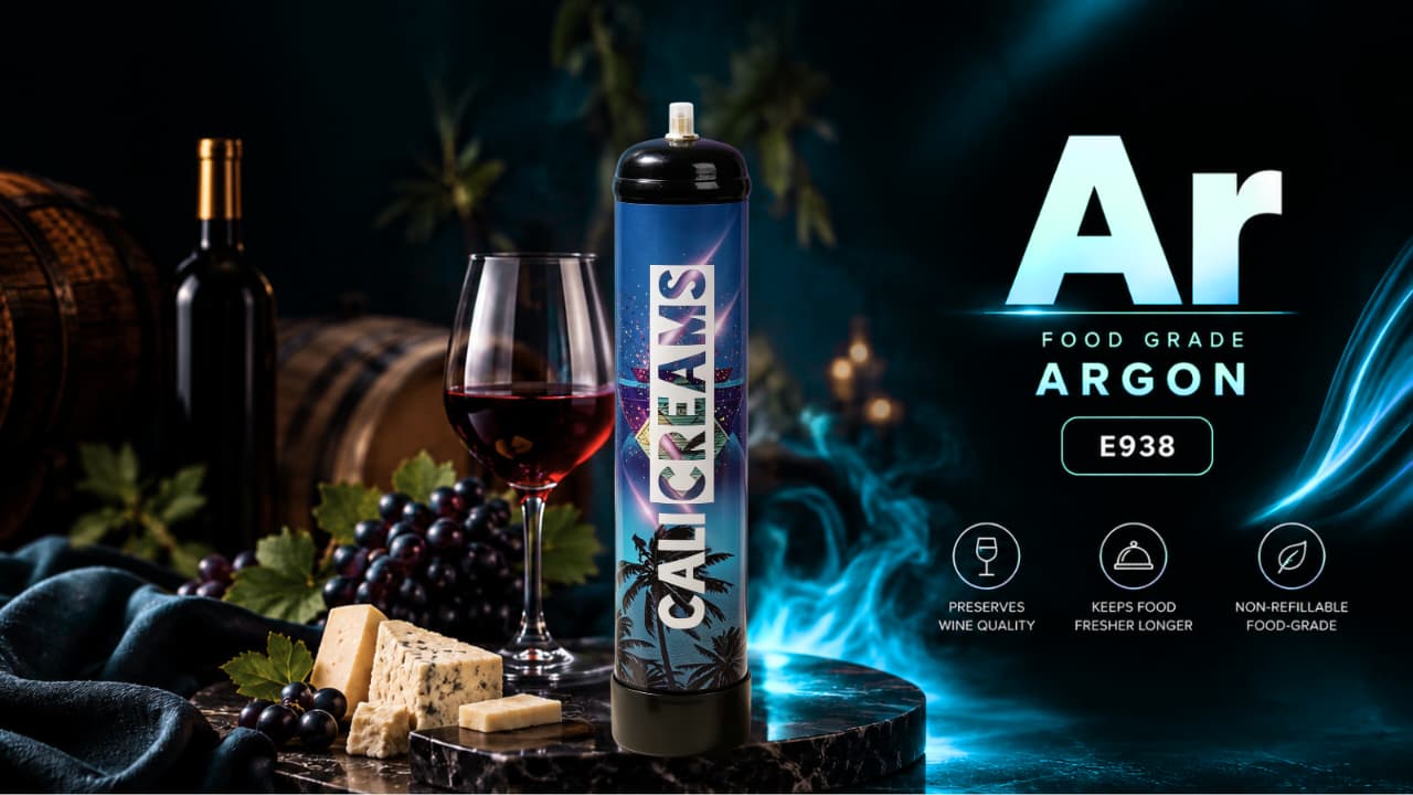 Cali Creams argon cylinder