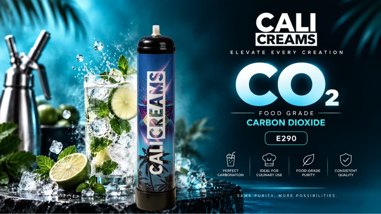Cali Creams carbon dioxide cylinder